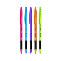 Ручка шариковая Berlingo "Tribase grip color zone" синяя, 0,7мм, грип, ассорти