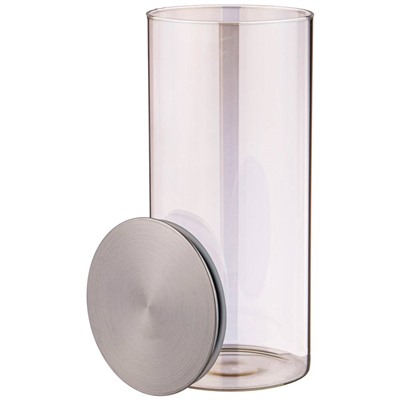 ЕМКОСТЬ ДЛЯ СЫПУЧИХ ПРОДУКТОВ AGNESS "SMOKY" 1700 МЛ ДИАМЕТР=9,5 СМ. ВЫСОТА=27 СМ ЦВЕТ:ДЫМЧАТЫЙ