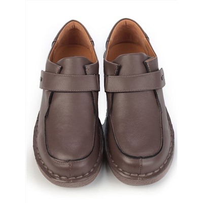 01-D7581-6 BROWN Ботинки демисезонные женские (натуральная кожа)
