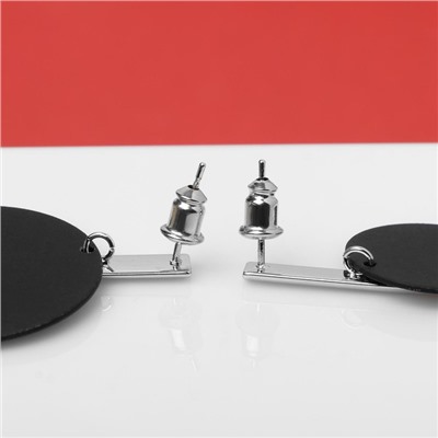 Серьги ассорти «Арт» линии, цвет чёрный в серебре