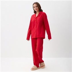Пижама женская (рубашка и брюки) KAFTAN "Basic" р.40-42, красный