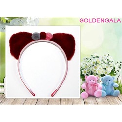 Ободок с плюшевыми ушками ОБ25 модель 2