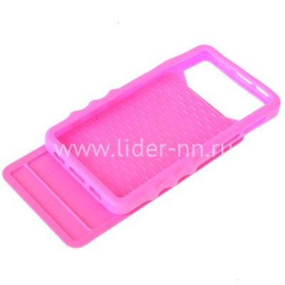 Задняя панель универсальная ПЛАСТИК с кольцом 5.3''-5.6'' малиновая