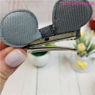 Зажим-уточка для волос детский "Мышка" 2 шт УТ3 тип 3