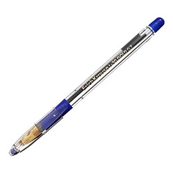 Ручка шариковая, ErichKrause L-30, Gold Stick&Grip Classic, игольчатый узел 0.7 мм, синяя, резиновый держатель, МИКС