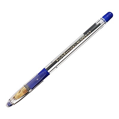 Ручка шариковая, ErichKrause L-30, Gold Stick&Grip Classic, игольчатый узел 0.7 мм, синяя, резиновый держатель, МИКС