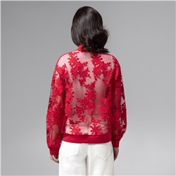 Бомбер с вышивкой, Секрет смелости (красный)