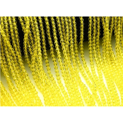 Бусины из шпинели шарик гр.3мм цв.лимонный, 36см, 130 бусин