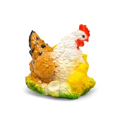 Садовая фигура из гипса «Курица наседка с цыплятами», 27×20×21 см