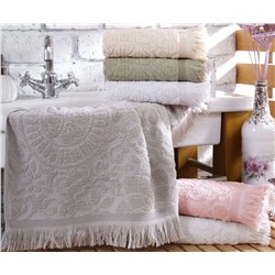 Махровые Банные Полотенца с Бахромой 70x140 см. 6 шт/уп. Cotton SIDE - Sikel