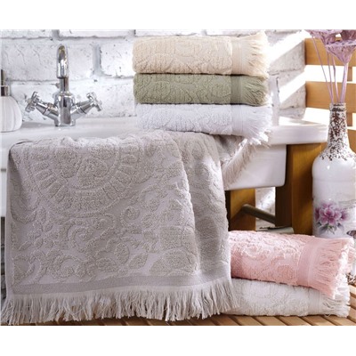 Махровые Банные Полотенца с Бахромой 70x140 см. 6 шт/уп. Cotton SIDE - Sikel