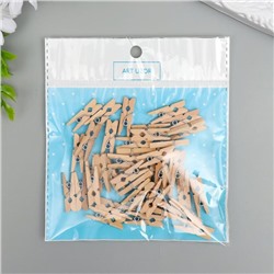 Декор для творчества дерево «Прищепка» (набор 40 шт.) 2.5×0.8 см