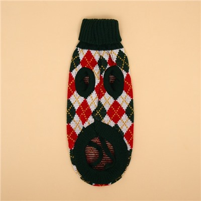 Свитер для животных «Шахматы», XL (ДС 34, ОШ 34, ОГ 32-51 см)