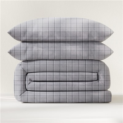 Постельное бельё Этель дуэт Gray cage 150х215см-2 шт, 225х240см, 50х70±3 см-2 шт, новосатин