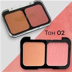 Румяна матовые для лица Satin MISS ROSE тон 02