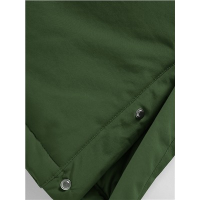 Парка зимняя подростковая для девочки темно-зеленого цвета 9344TZ