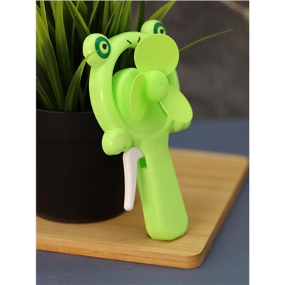 Портативный механический ручной вентилятор «Frog smile», mix, шоу-бокс 24 шт.