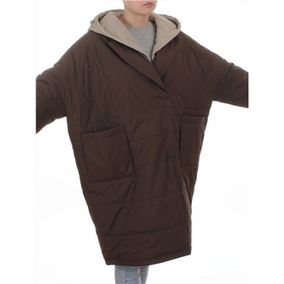 8030 BROWN Куртка демисезонная женская (100 гр. холлофайбер)