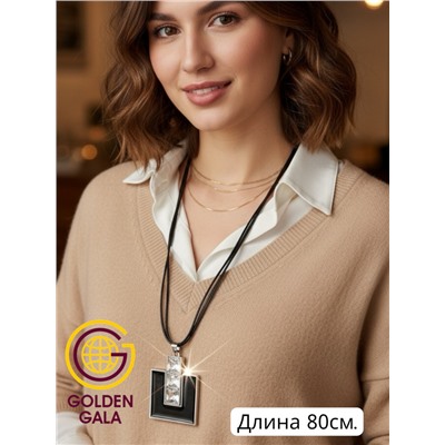 Кулон на кожаном шнурке "Женская грация" Арт КШ2130/28