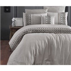 Сатиновое Постельное белье Евро 2 сп. V.I.P Moonlıght SATIN First Choice