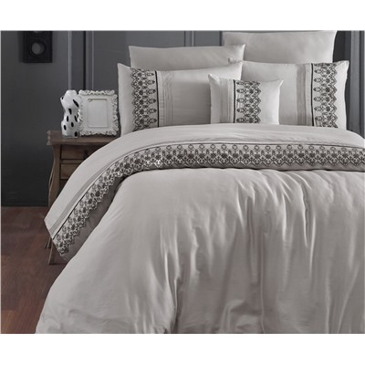 Сатиновое Постельное белье Евро 2 сп. V.I.P Moonlıght SATIN First Choice