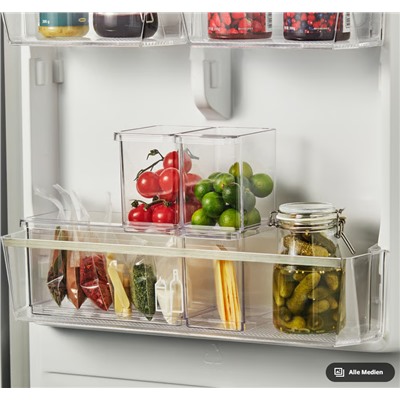 KLIPPKAKTUS Aufbewahrungsbox f Kühlsch, 3er-Set, transparent