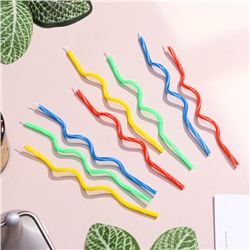 Свечи для торта, набор 8 шт., витые, 17 см