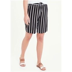 Stripe Knee Length Bermuda Shorts