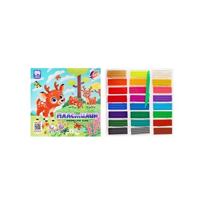Пластилин 24 цвета 360 г ZOO