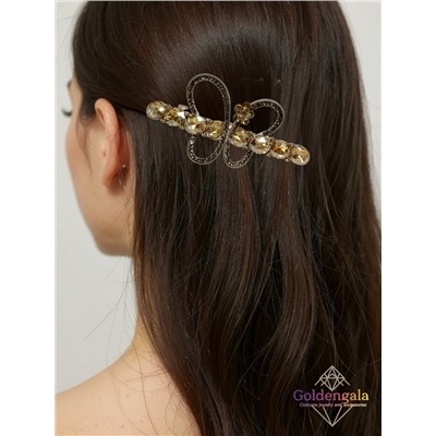Заколка автомат для волос с кристаллами «Блеск элегантности» ЭЛЗ11/02