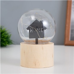 Фигурка светящаяся RISALUX «Дом», LED-ночник, 3×AG10, шар-8 см, 6.5×6.5×11.5 см