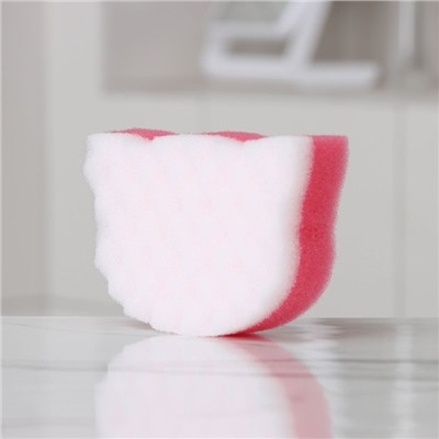 Губка для тела банная «Кот» 13,5×10×4 см, МИКС