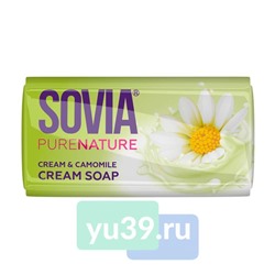 Мыло туалетное SOVIA Cream and Camomile твёрдое 140гр