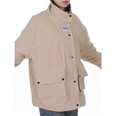 3089 BEIGE Куртка демисезонная женская (100 гр. холлофайбер)