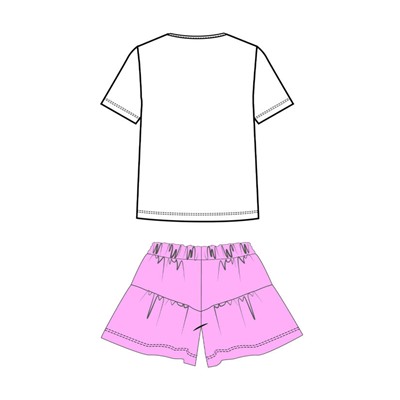 Комплект для девочки: футболка, шорты