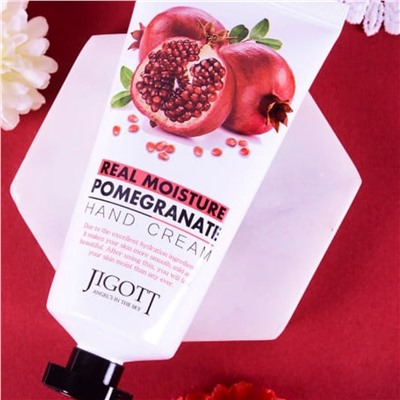 Jigott Крем для рук с экстрактом граната / Real Moisture Pomegranate Hand Cream, 100 мл