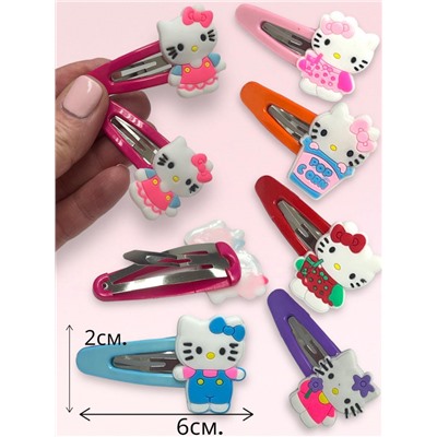 Заколка детская "клик-клак" Китти 2 шт ТК 11 модель 1