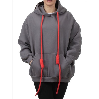 2226 DK. GRAY Толстовка женская (85% хлопок, 10% полиэстер, 5% спандекс)