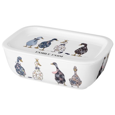 БЛЮДО С КРЫШКОЙ LEFARD "FAMILY FARM" ПРЯМОУГ. 19*13*6,5 СМ 740 МЛ (КОР=18ШТ.)