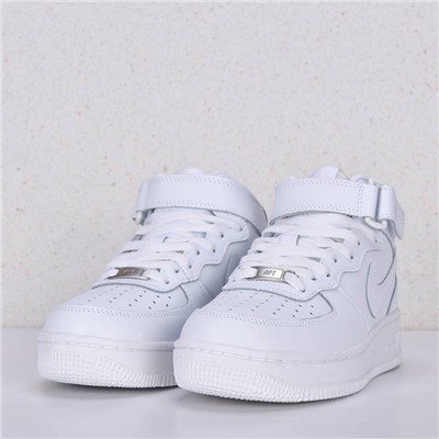 Кроссовки Nike Air Force 1 Mid 07 White Leather арт 5001-1