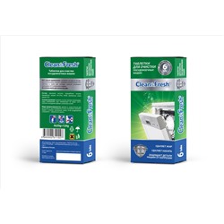 Таблетки для очистки посудомоечных машин и стиральных машин Clean & Fresh 6шт