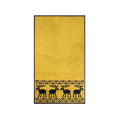 Полотенце махровое 6с103.412ж1 Оленики(т.желтый) 50х90см