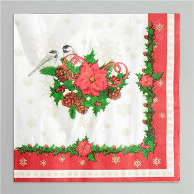 Салфетки бумажные "Птички", набор 20 шт., 33 × 33 см