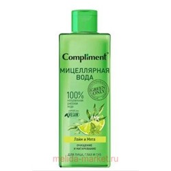 Compliment Green only Мицеллярная вода для лица глаз и губ Лайм и мята 400 мл 3