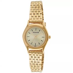 Наручные часы золотого цвета, Gold Wristlet Watch, произв. Sonata