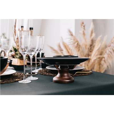 Блюдо фарфоровое для подачи Magistro «Галактика», 27×12.5 см, чёрный