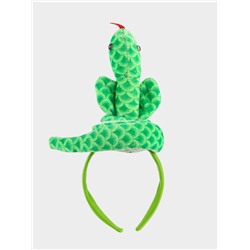 Ободок для волос «Змея», зелёный