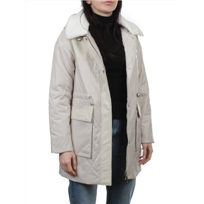 M24-096 LT. BEIGE Куртка демисезонная женская (100 гр. холлофайбер)