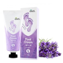 Крем, для ног с экстрактом лаванды, Foot Cream(Tube) Lavender, Ekel, 100 г