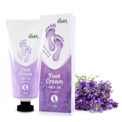 Крем, для ног с экстрактом лаванды, Foot Cream(Tube) Lavender, Ekel, 100 г